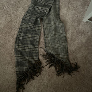 Unbranded Plaid Scarf Women's One Size Gray Beige